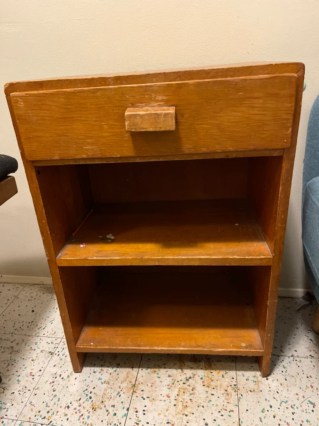 Wooden Nightstand with Drawer