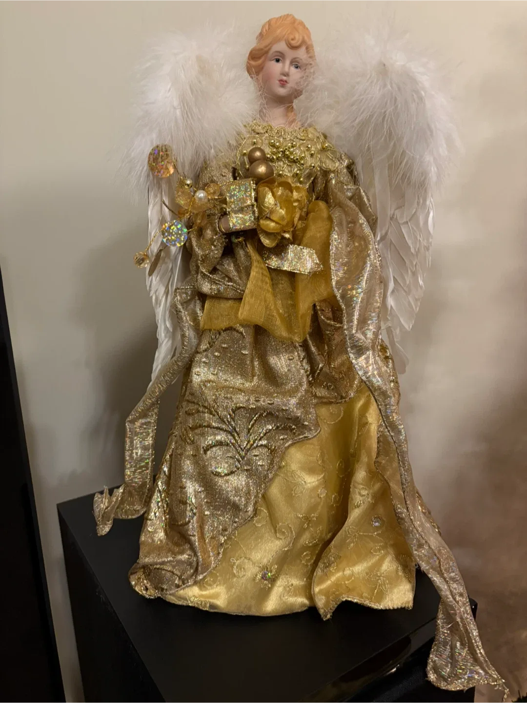 Angel Figurine - Gold and White