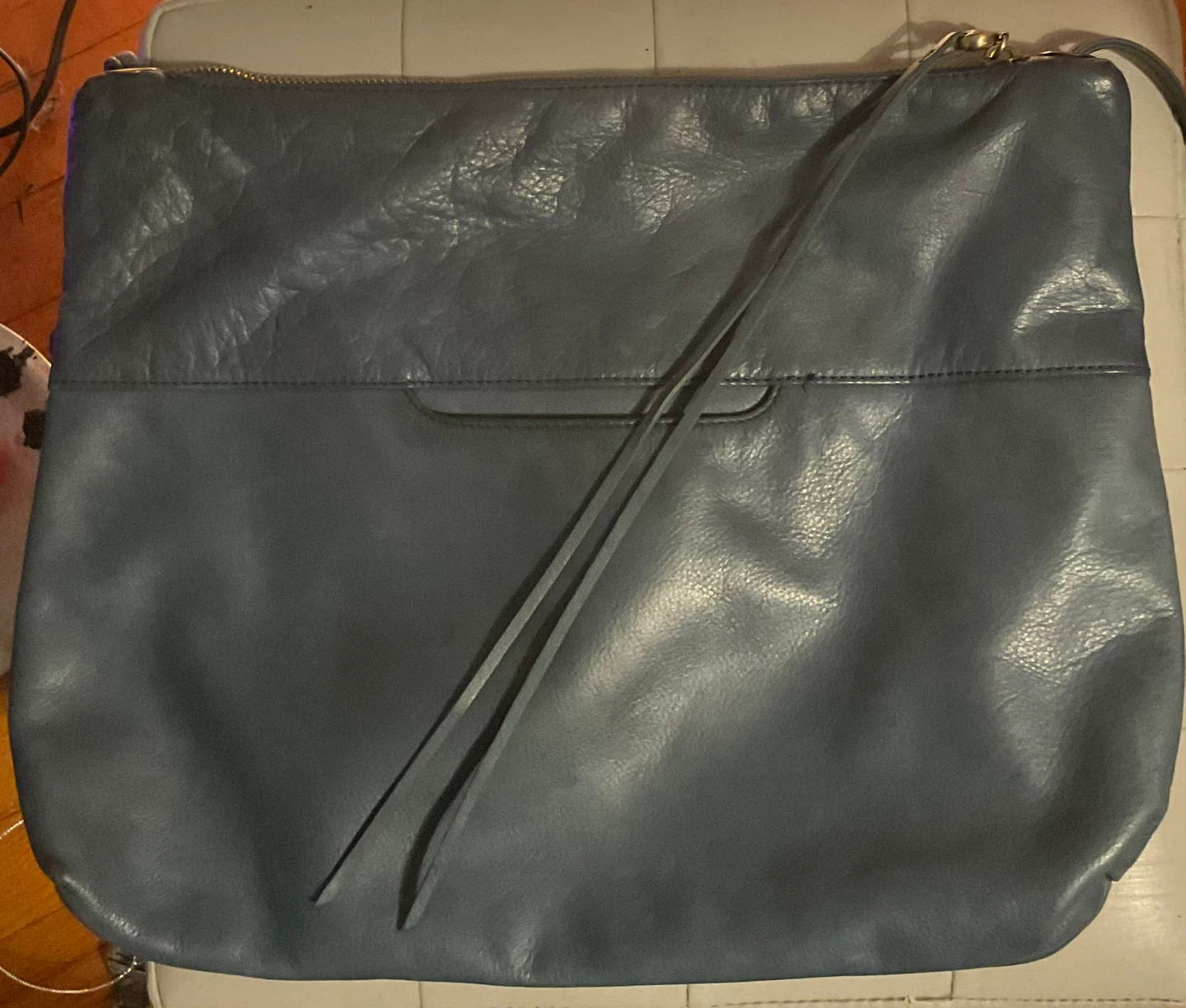 Hobo Grey Leather Shoulder Bag - photo 2