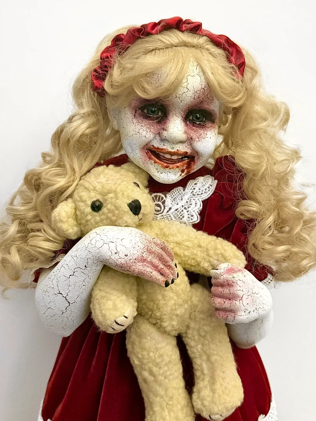 Custom Horror Scary Spooky Creepy Porcelain Doll OOAK image indicator(2)