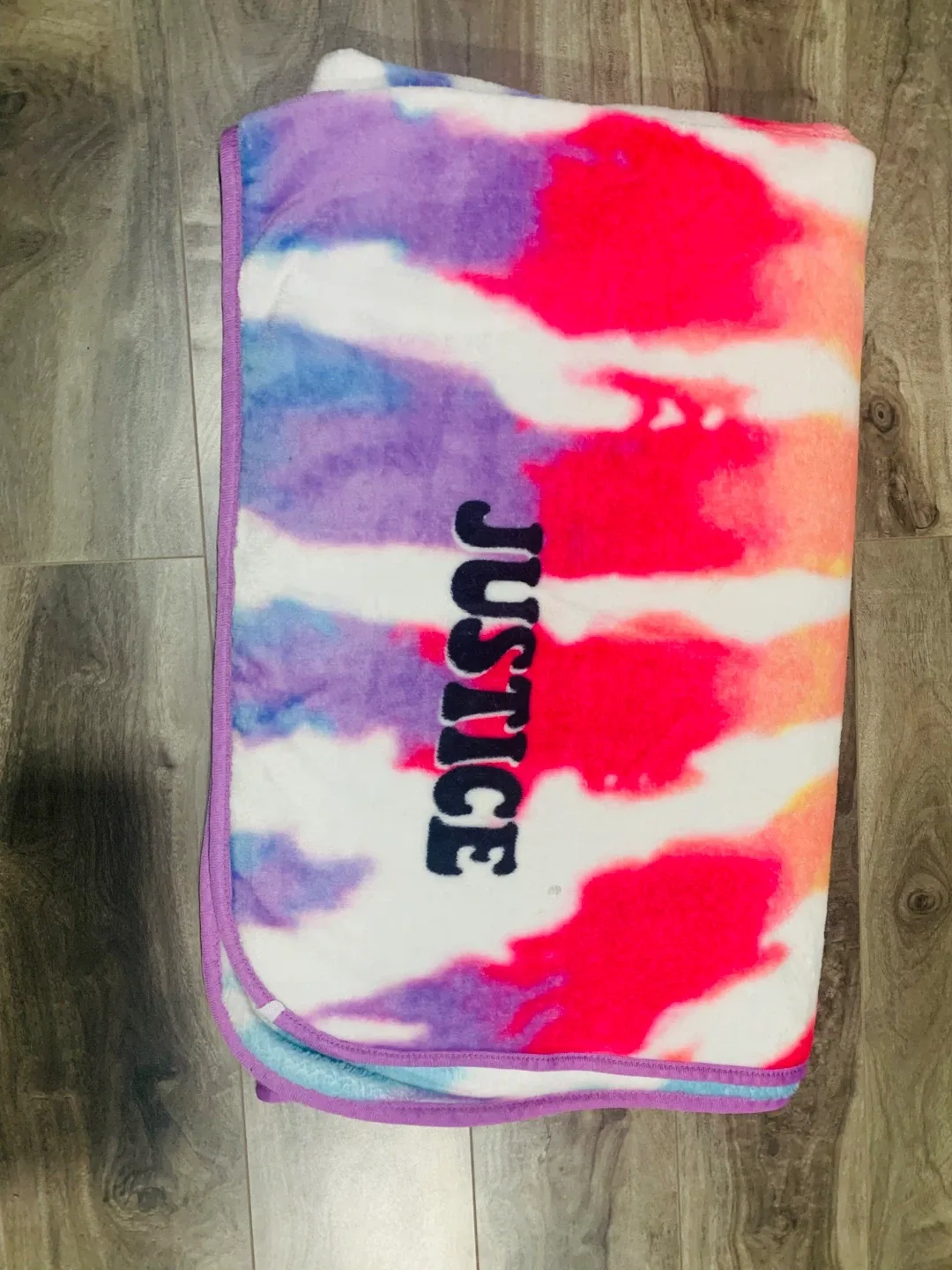 Justice Tie-Dye Plush Blanket