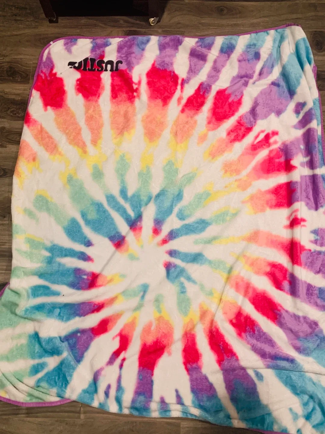 Justice Tie-Dye Plush Blanket image indicator(2)