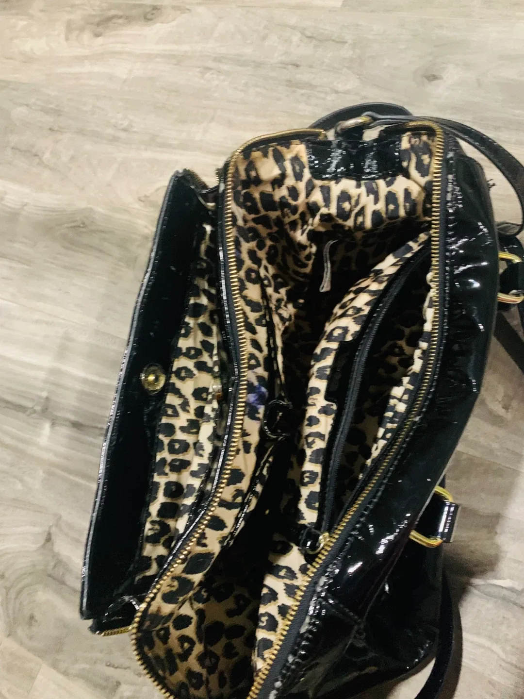 Black Patent Leather Handbag