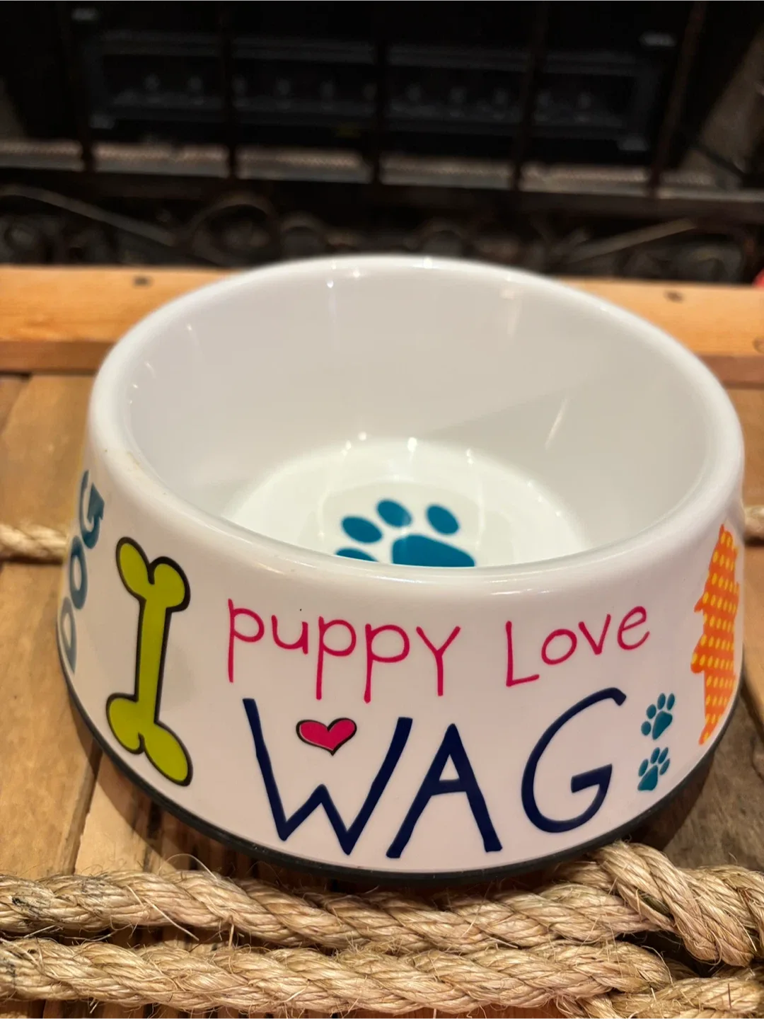 🐶 Cute “Good Dog” Colourful Puppy Bowl - Just under 8” 🦴