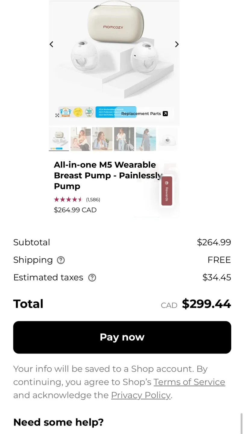 Momcozy M5 Wearable Breast Pump - Like New! image indicator(2)