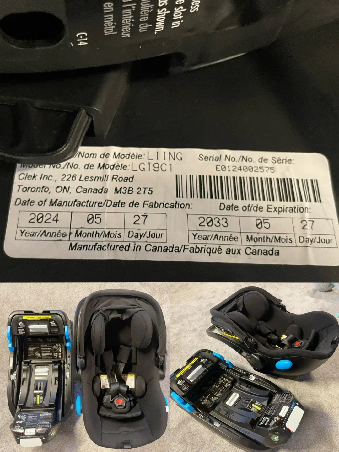 Clek Liing Infant Car Seat - Black image indicator(2)