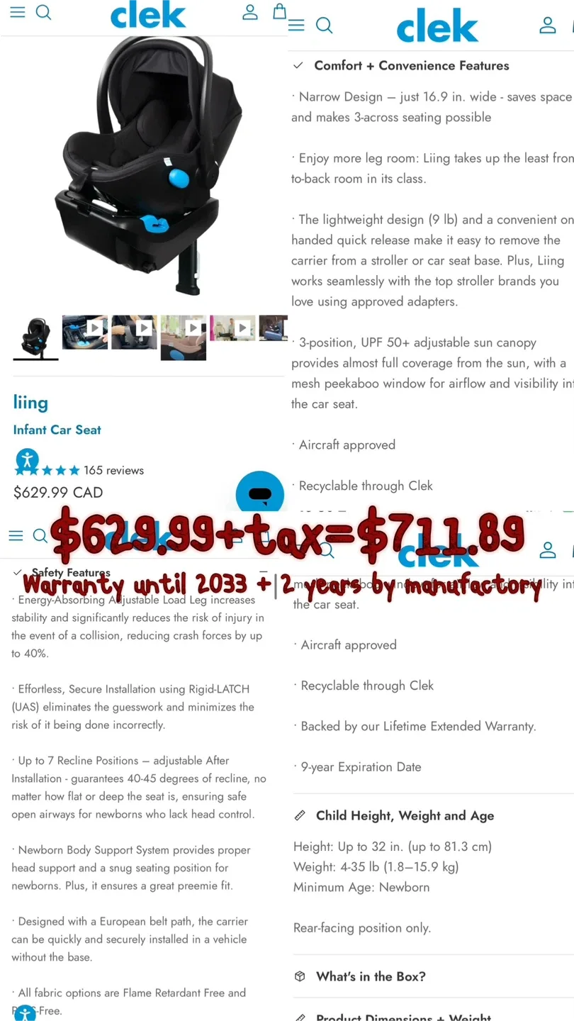 Clek Liing Infant Car Seat - Black image indicator(3)
