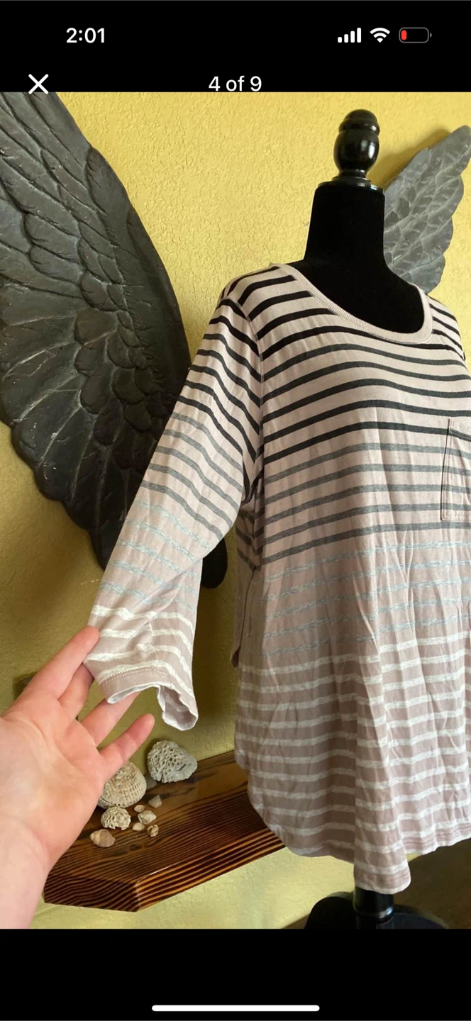 Calvin Klein Striped 3/4 sleeve Shirt - photo 4