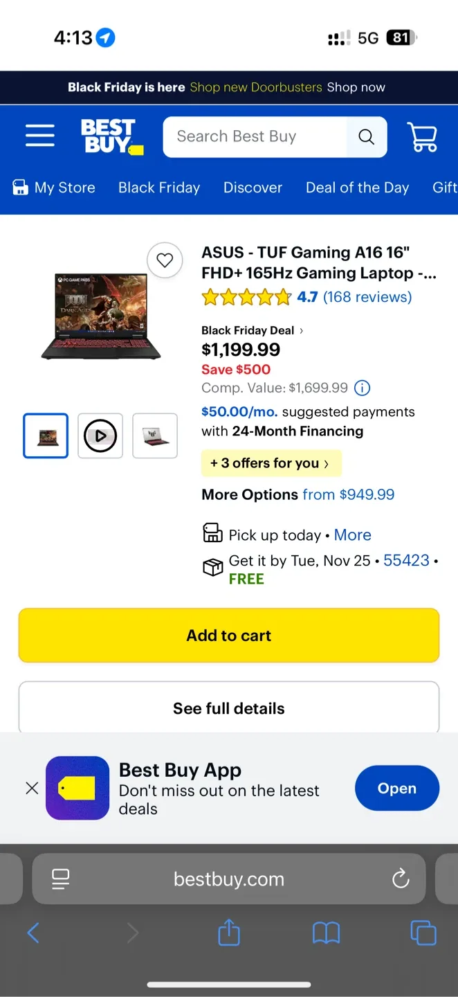 ASUS TUF Gaming A16 16" FHD+ 165Hz Laptop