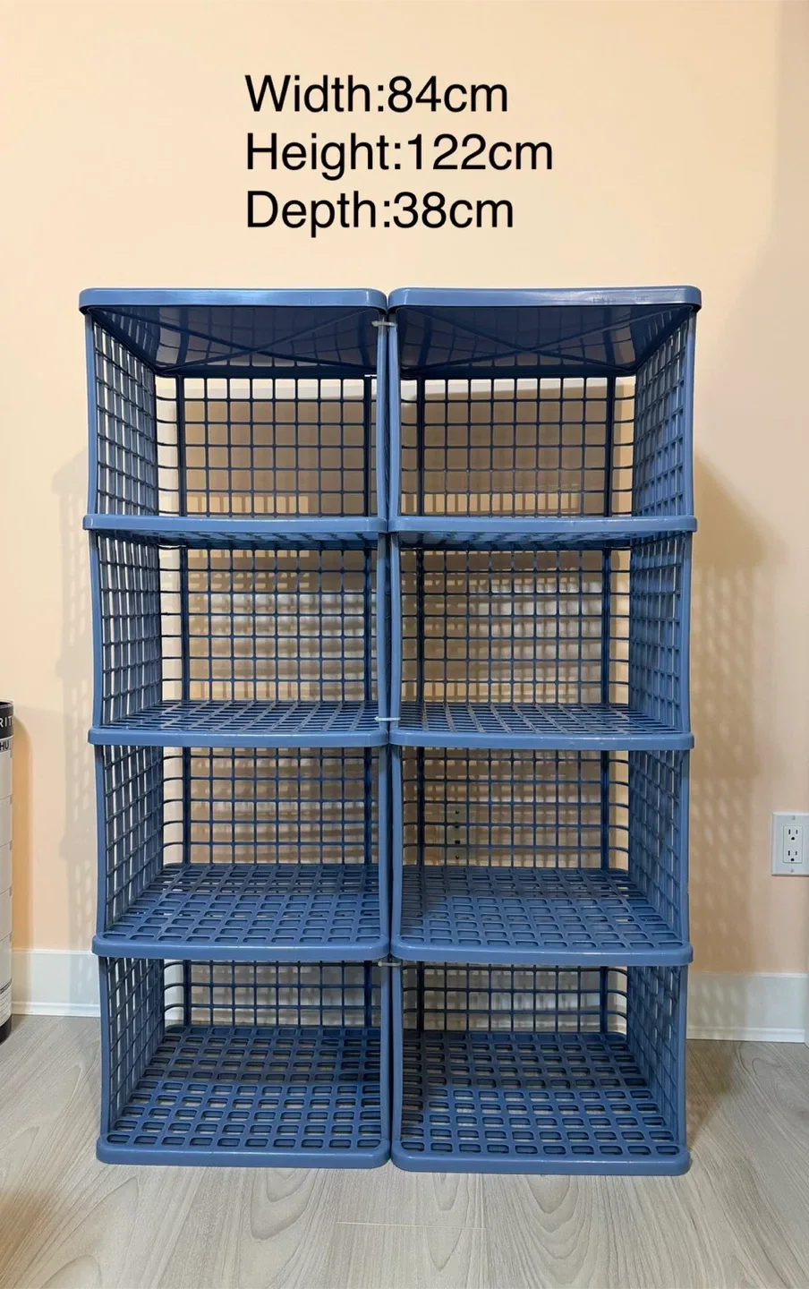 Plastic Shelf Unit - 84x122x38cm