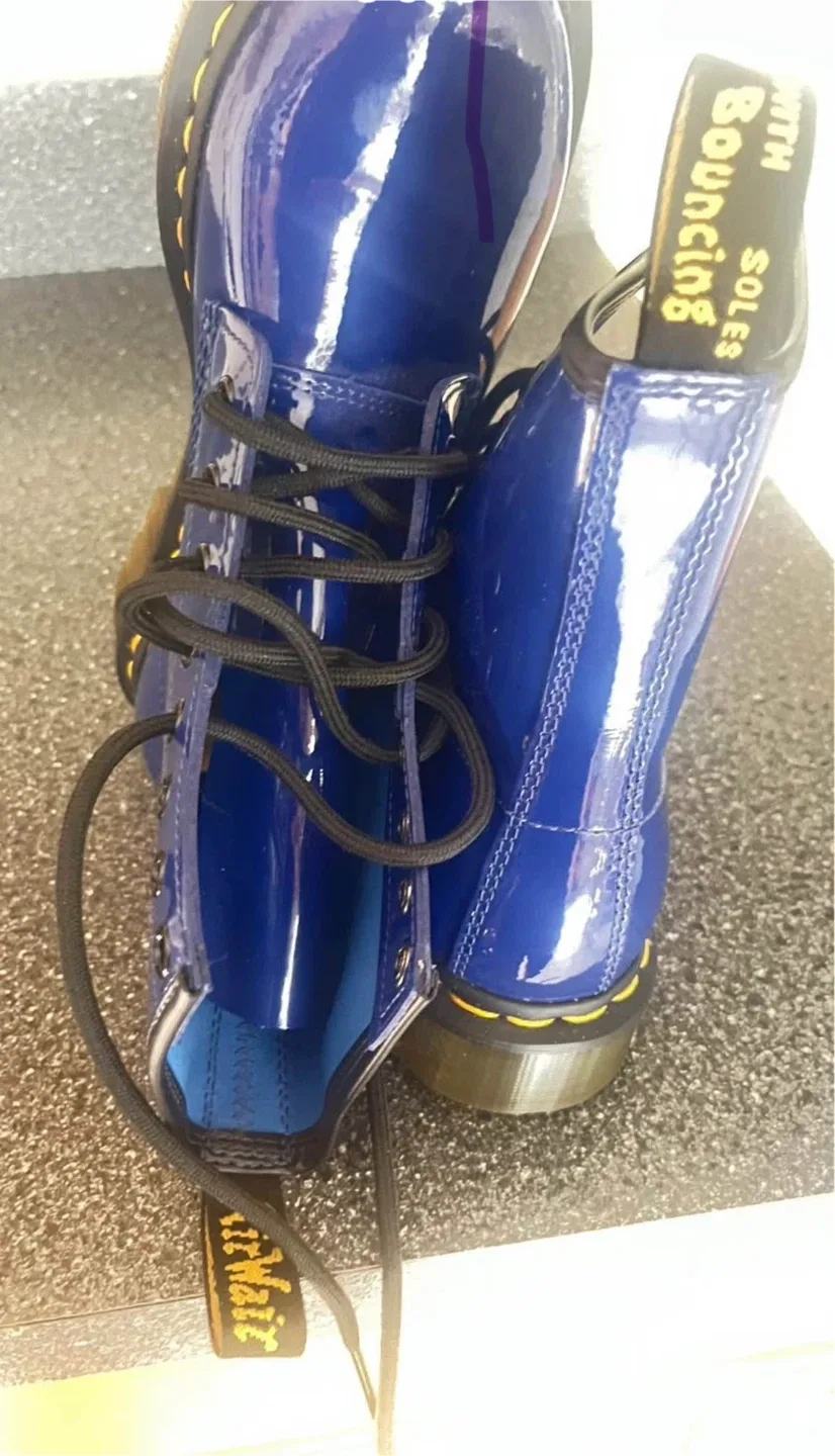 Dr. Martens Blue Patent Boots image indicator(2)