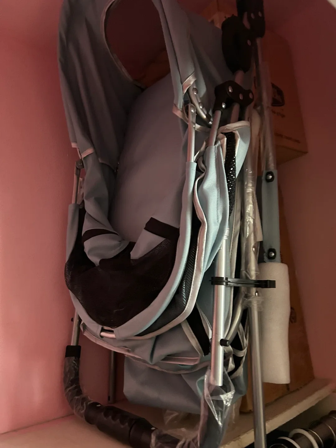 Foldable pet Stroller - Blue image indicator(3)