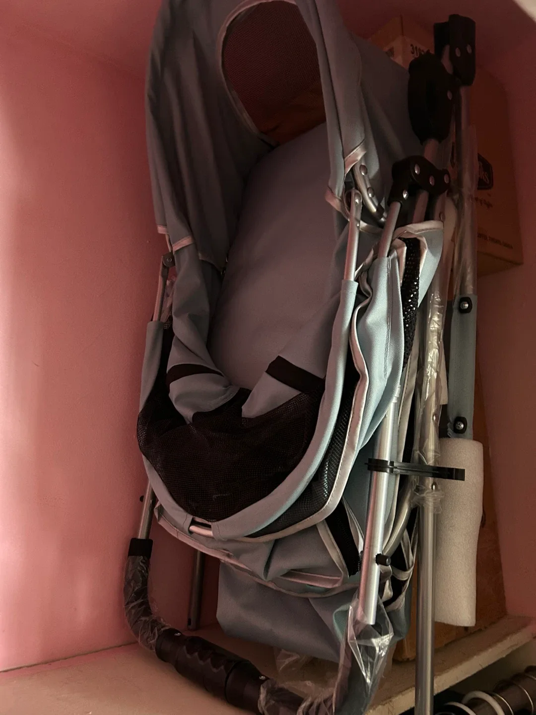 Foldable pet Stroller - Blue image indicator(4)