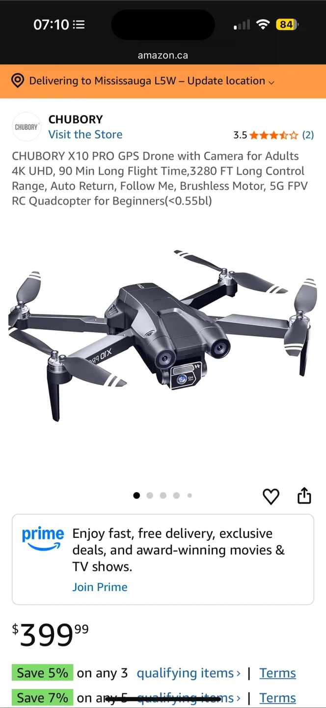 *New* $450+ X10 Pro GPS Drone with Camera