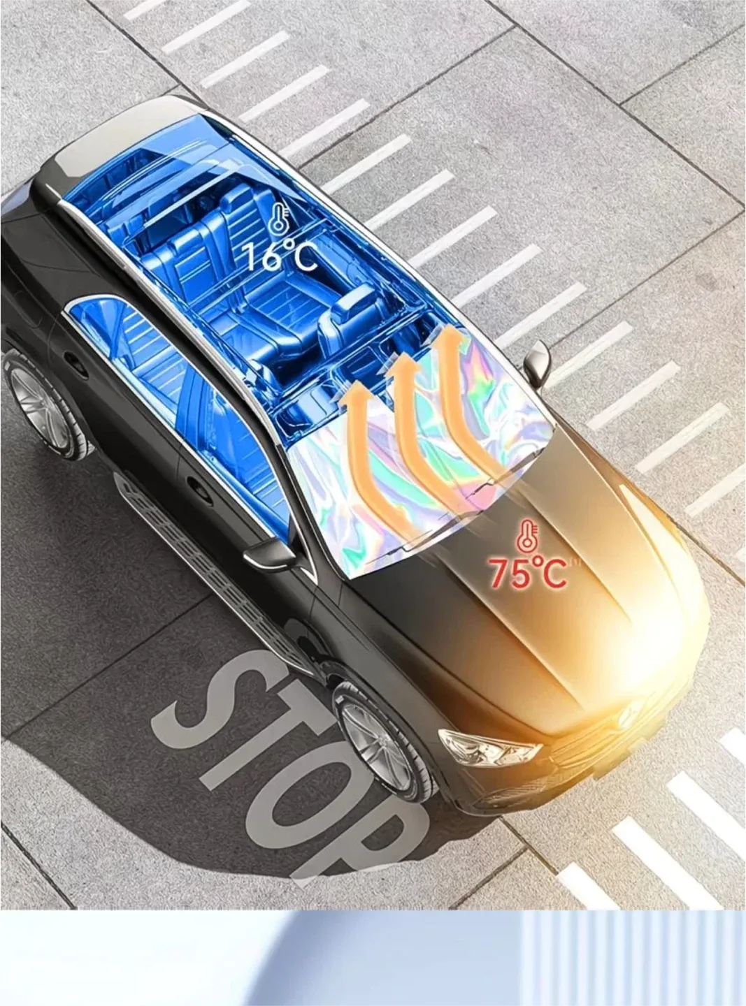 Car Windshield Sun Shade - 140x70 cm