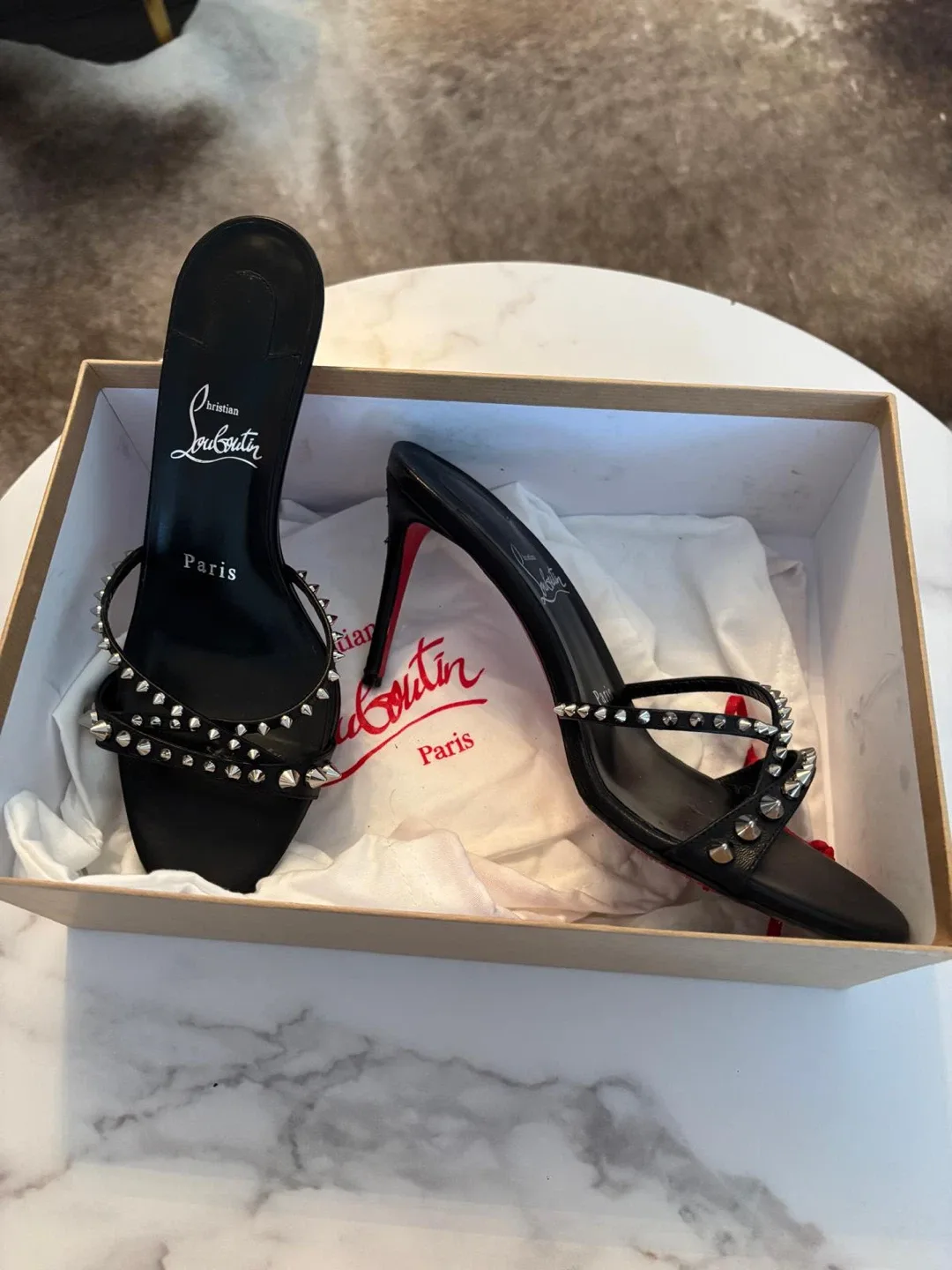 Christian Louboutin Black Spike Heels image indicator(4)