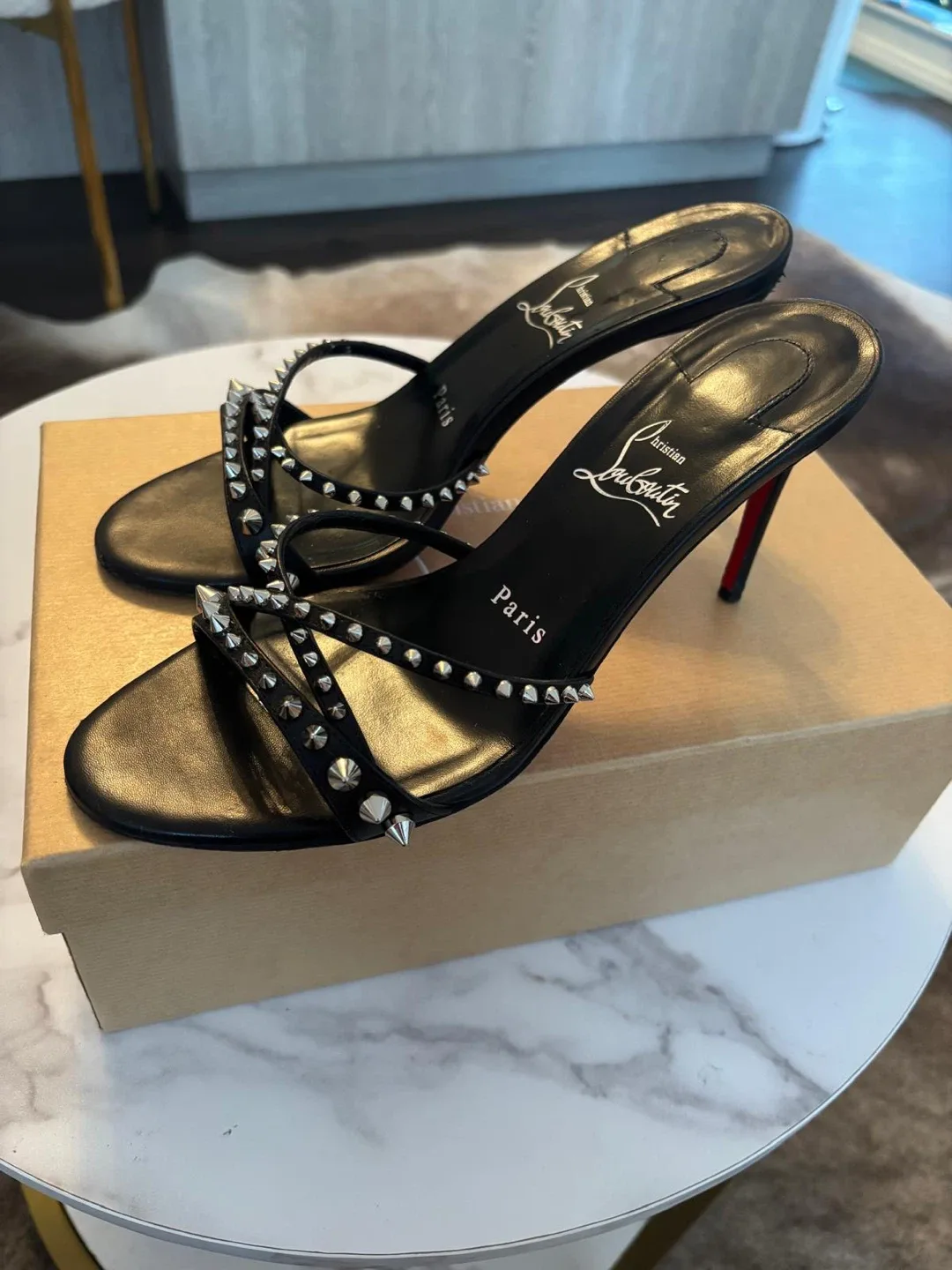 Christian Louboutin Black Spike Heels