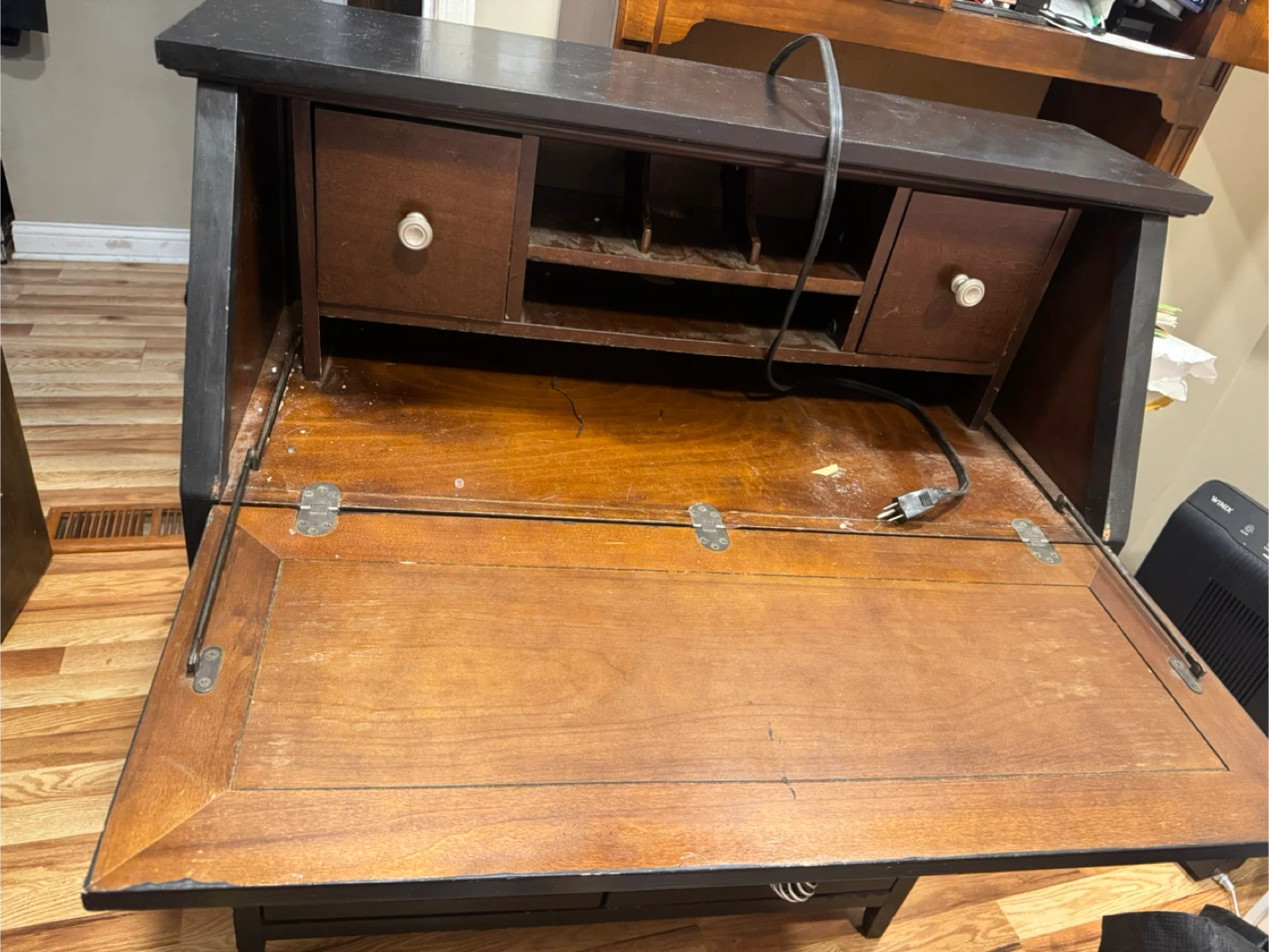 Black Secretary Desk - photo 3
