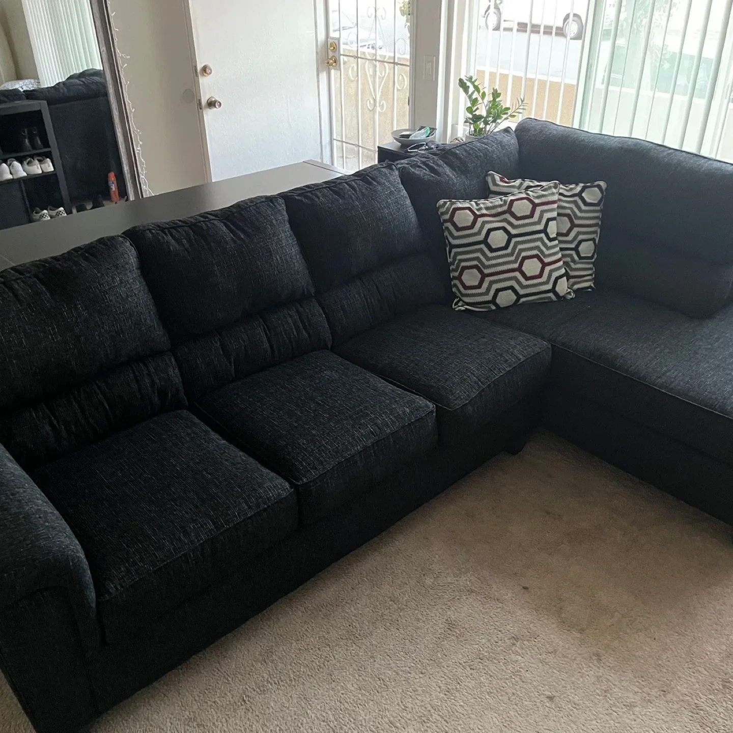 Dark Gray Sectional Sofa Couch
