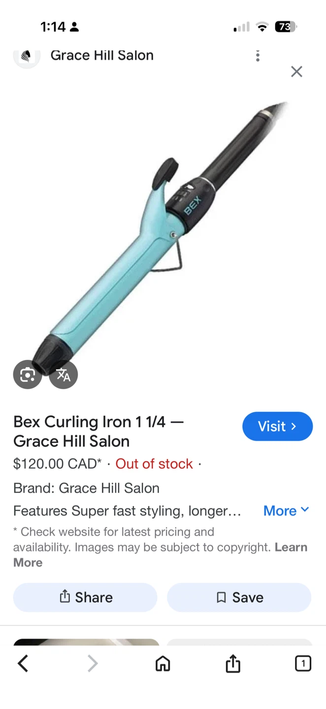 Bex Curling Iron 1 1/4 inch