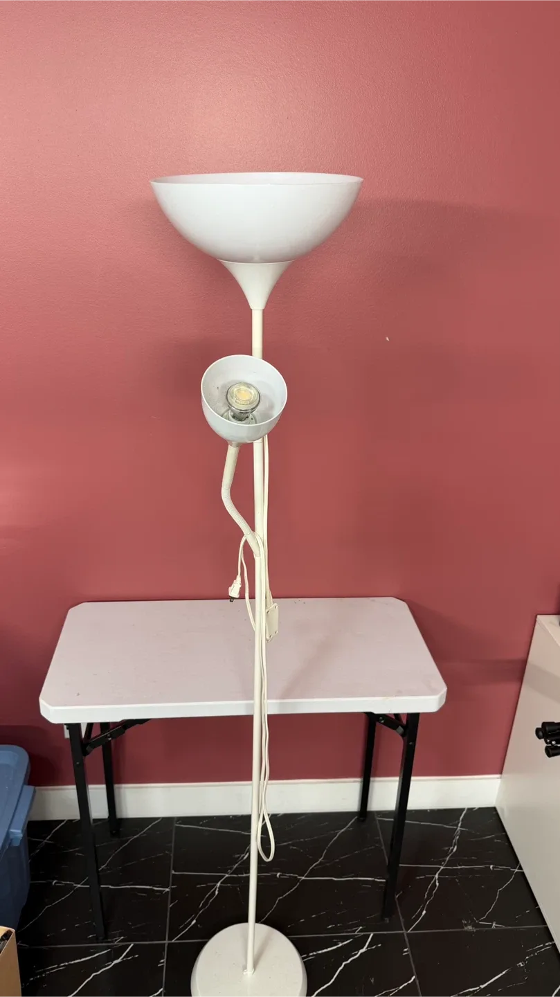 IKEA NOT Floor Uplight/Reading Lamp - White