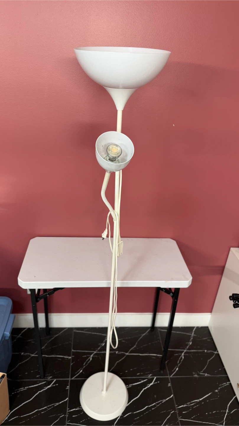 IKEA NOT Floor Uplight/Reading Lamp - White - photo 2