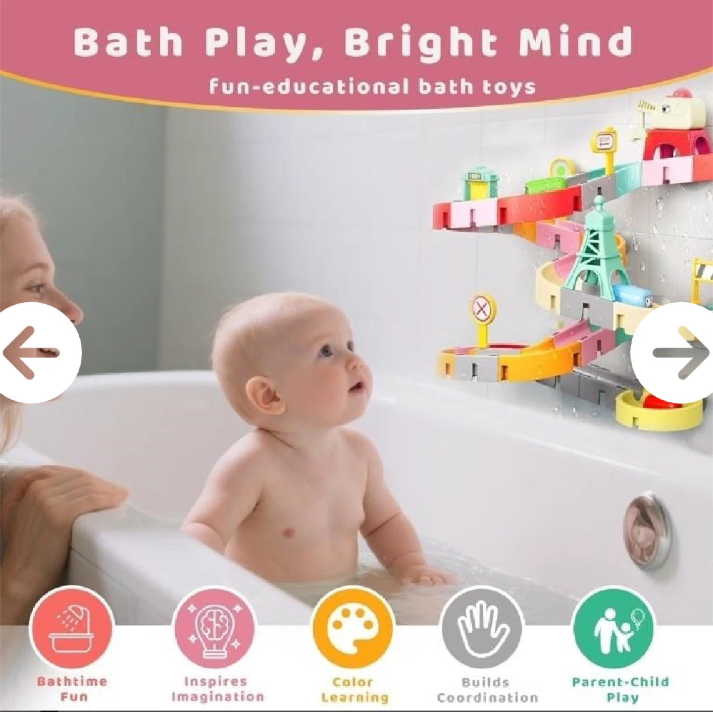 Sedola Slideway Wall Sucking Bath Toy - 47 Pcs - photo 2