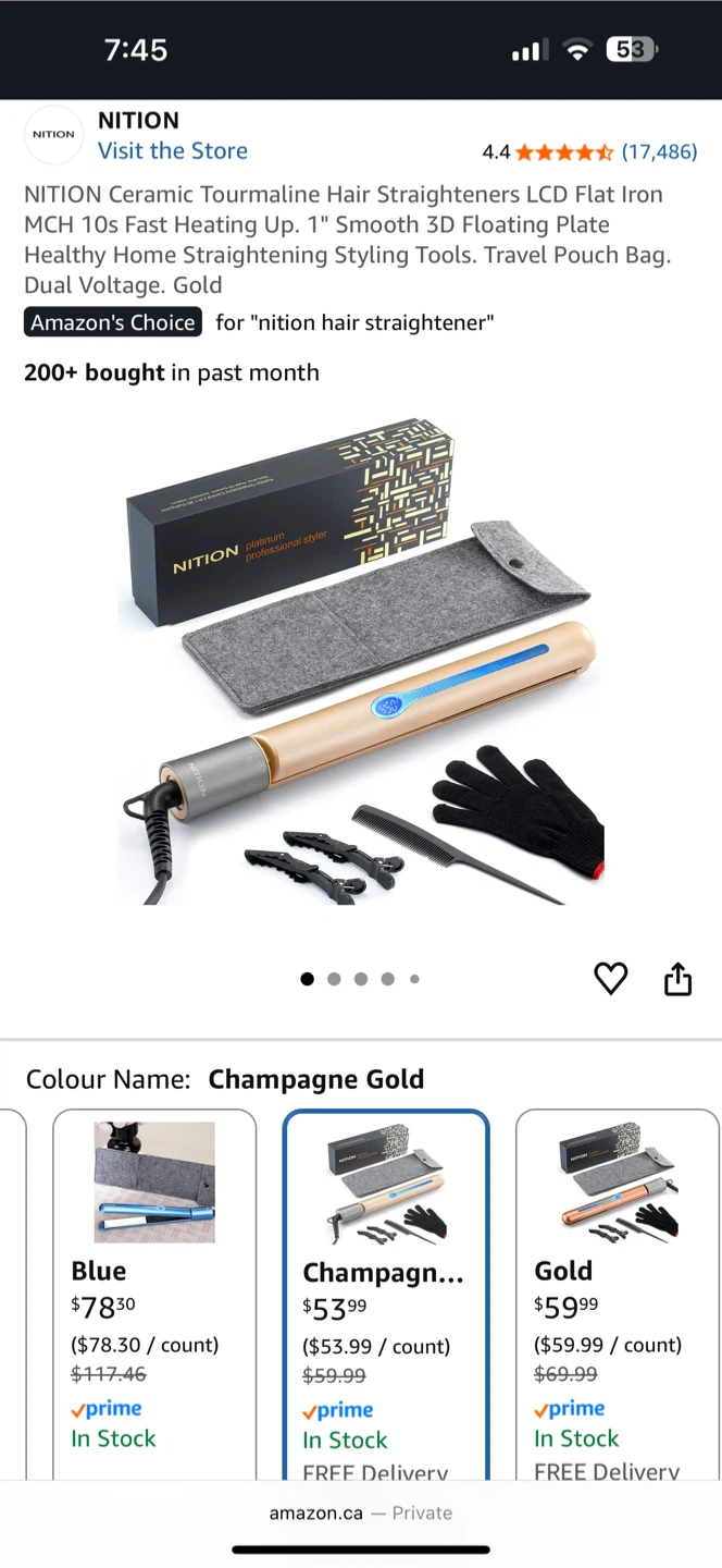 NITION Platinum Professional Styler - Champagne Gold - photo 2