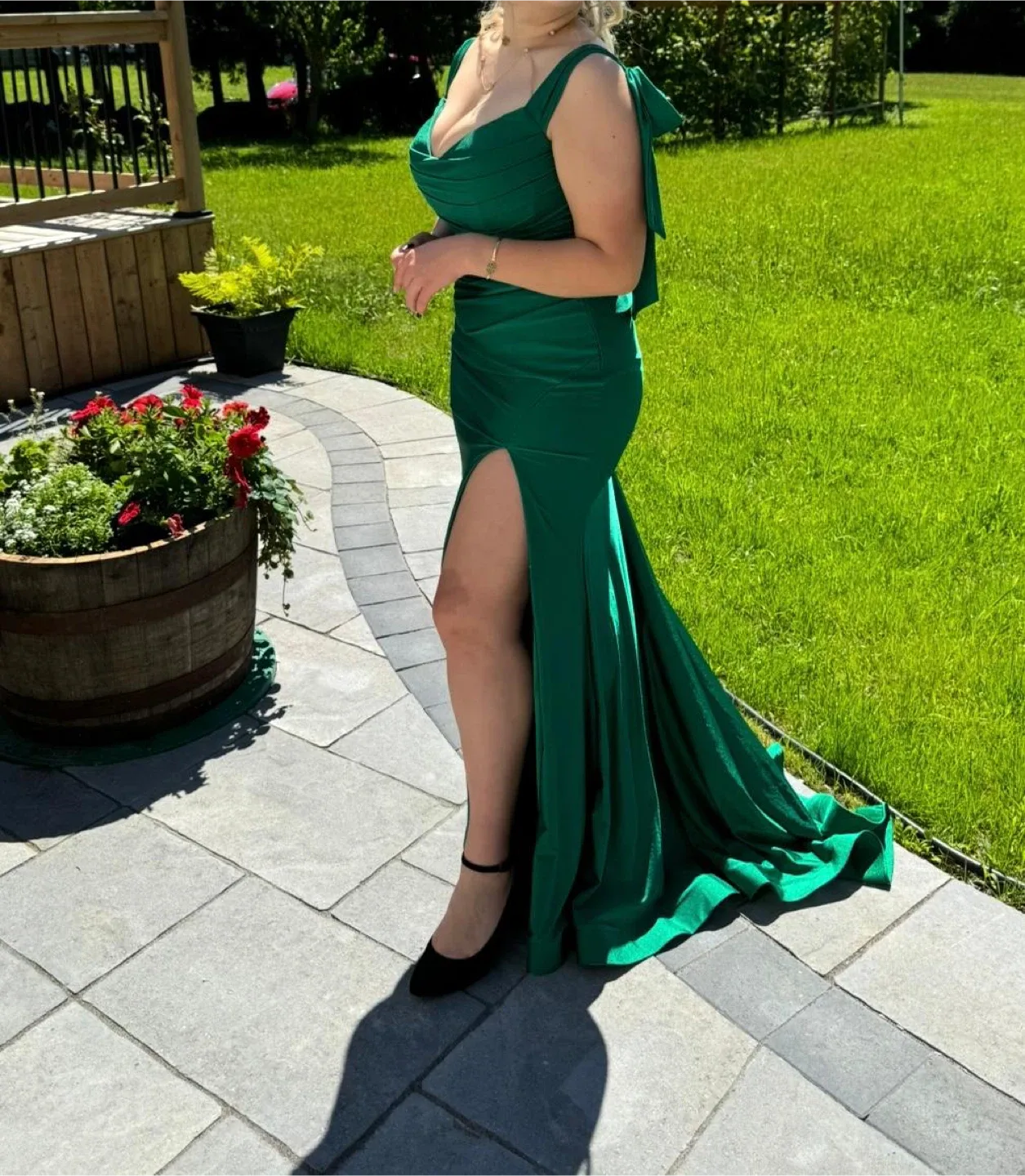 Ladivine Emerald Green Prom Dress - Size 12