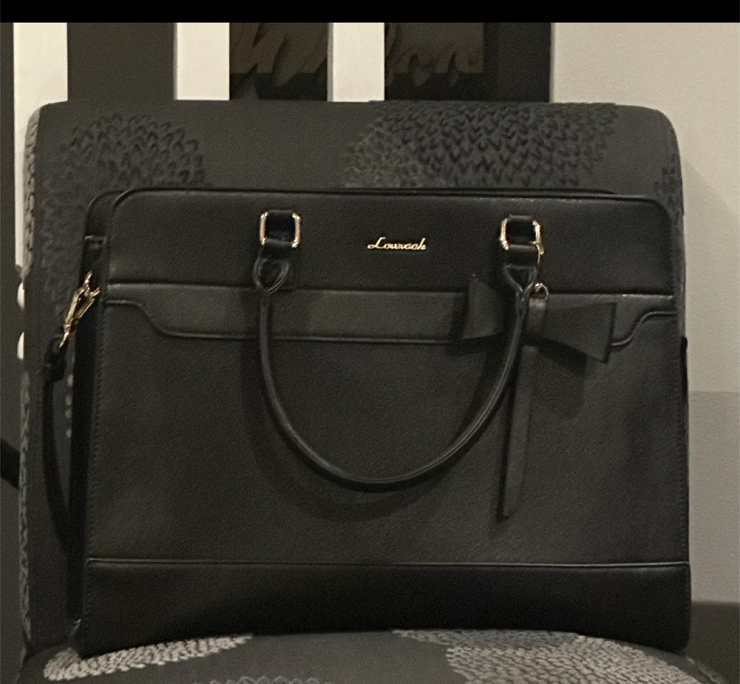 Lovehook Black Laptop Tote Bag