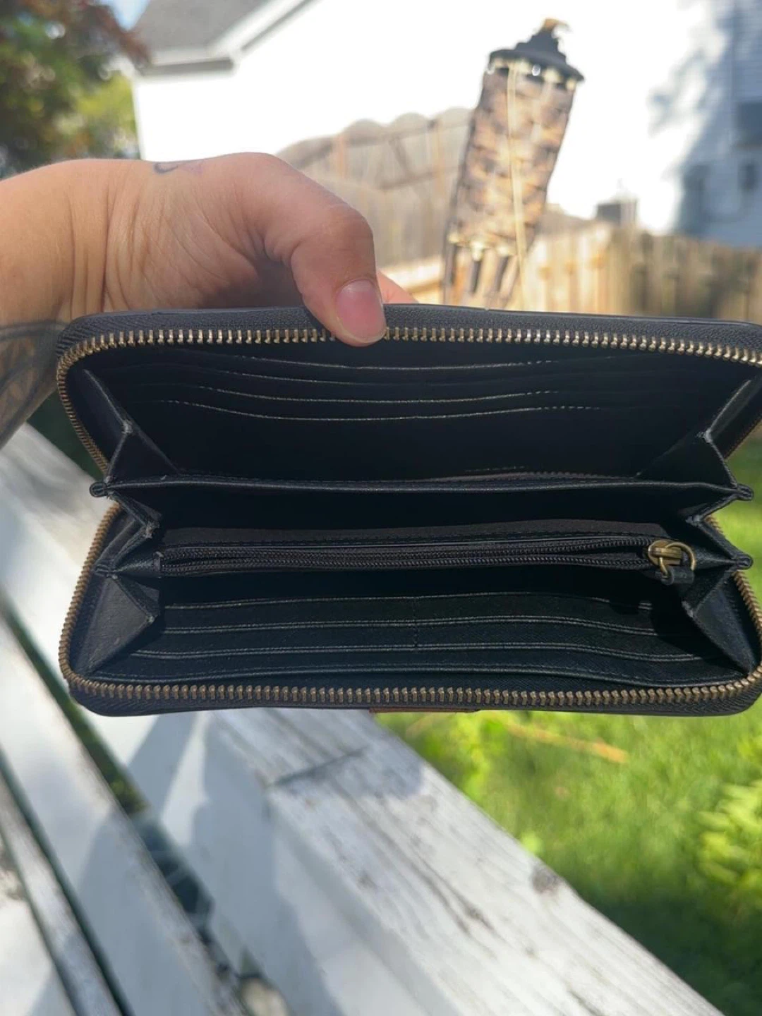 Fossil Navy & White Patterned Wallet - photo 3