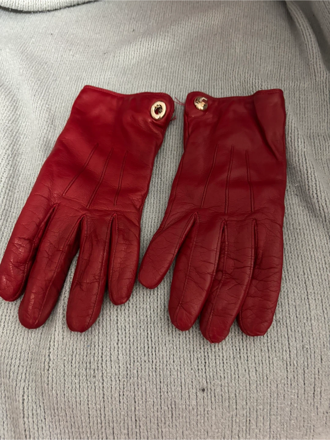 Red Leather Gloves
