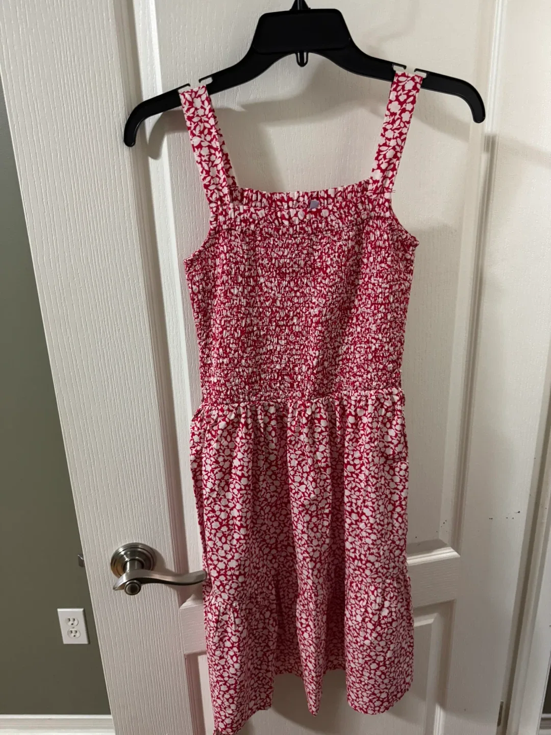 Red & White Floral Dress