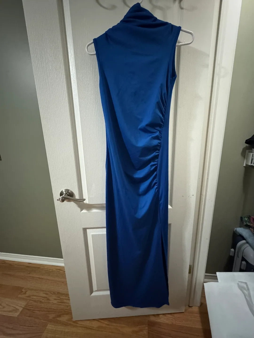 Blue Sleeveless Maxi Dress
