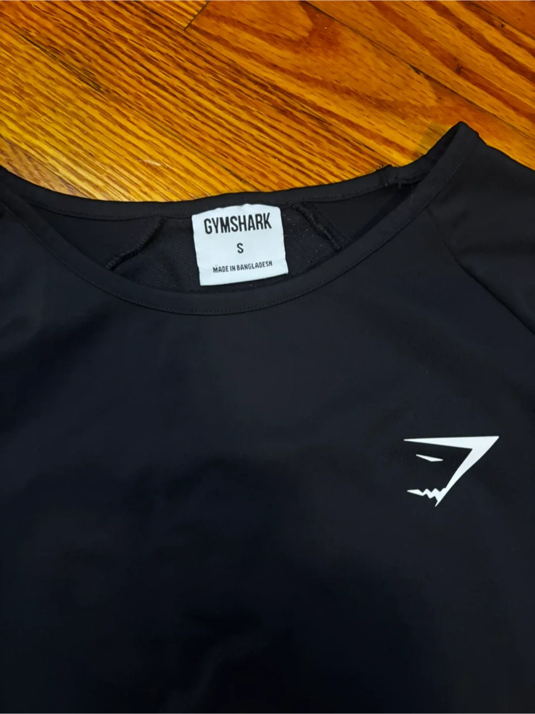 Gymshark Black Long Sleeve Crop Top - Size S image indicator(3)