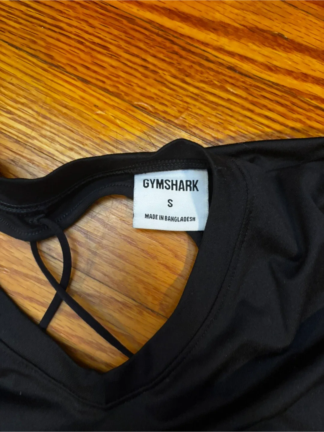 Gymshark Black Long Sleeve Crop Top - Size Small image indicator(3)