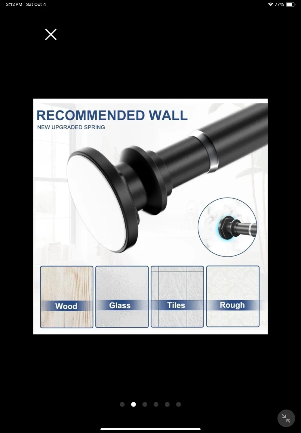 Pair of black out curtains with rods image indicator(3)