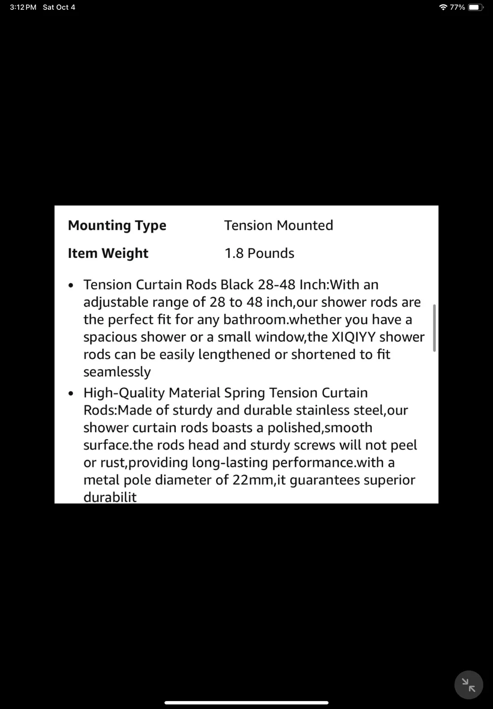 Pair of black out curtains with rods image indicator(6)