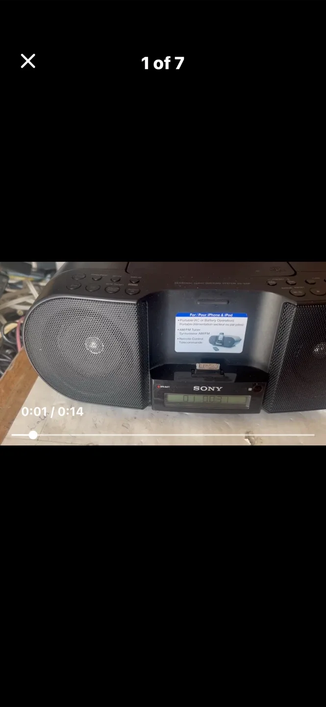 For sale Sony cd player radio fm/am