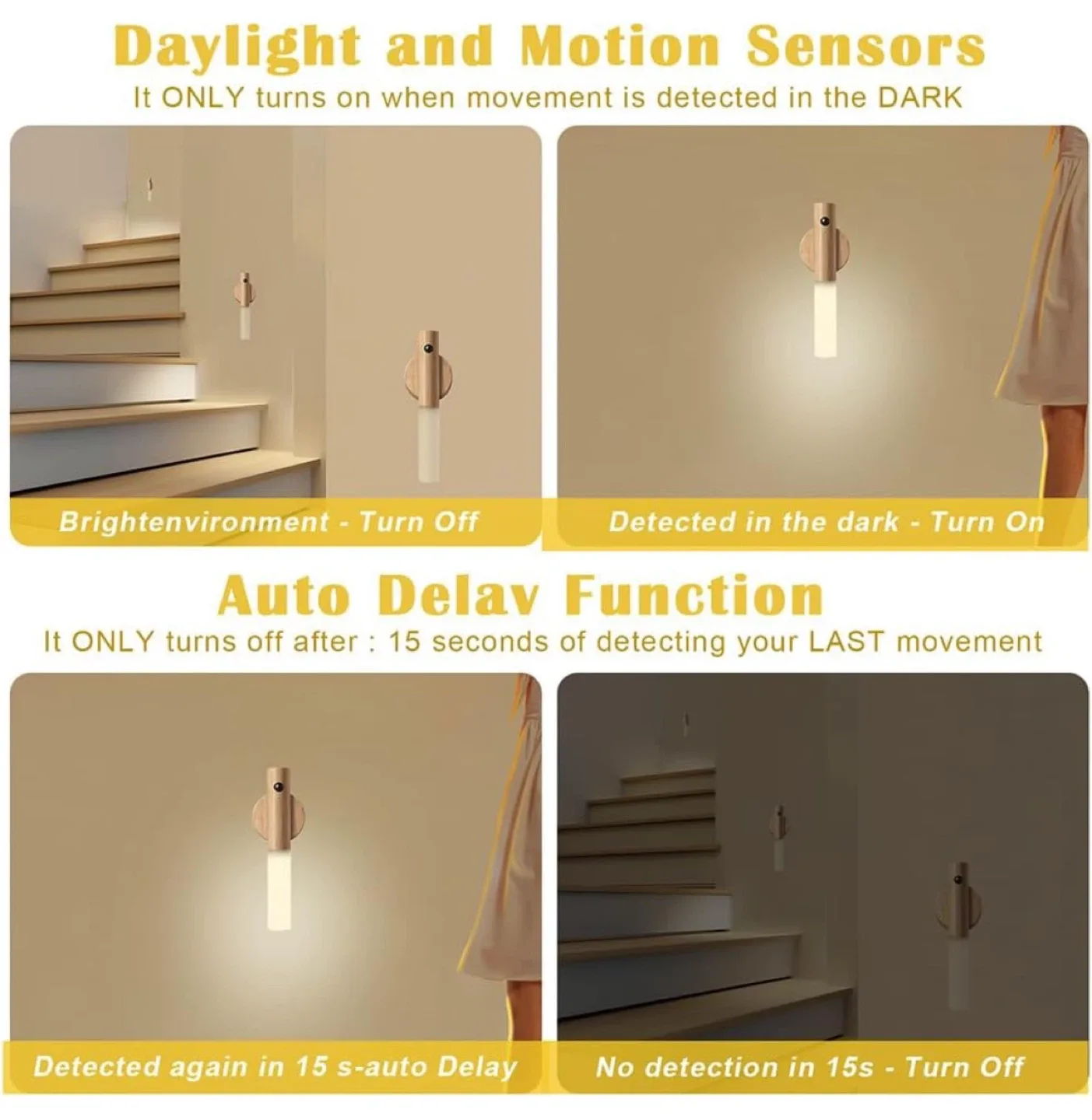 New Pack LED Motion Sensor Night Light image indicator(7)