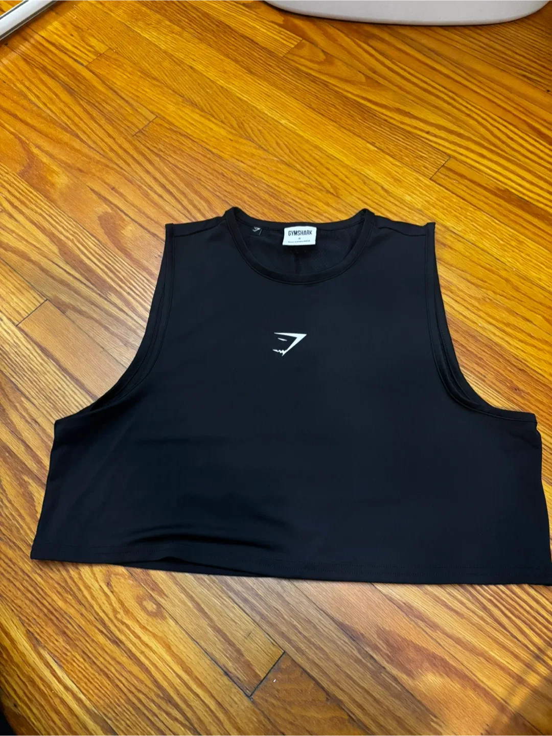 Gymshark Black Cropped Tank Top - Size S