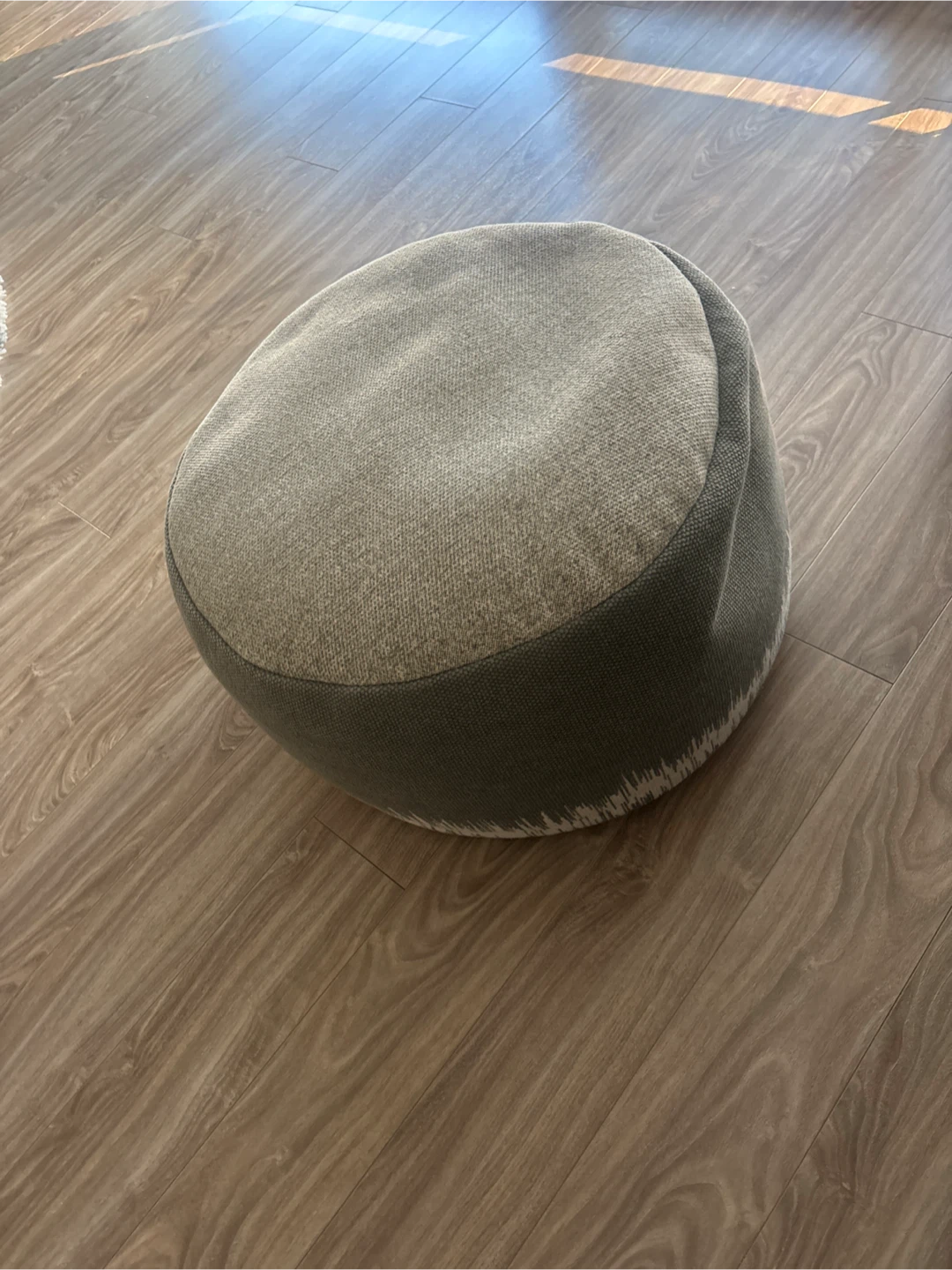 Gray Pouf Ottoman