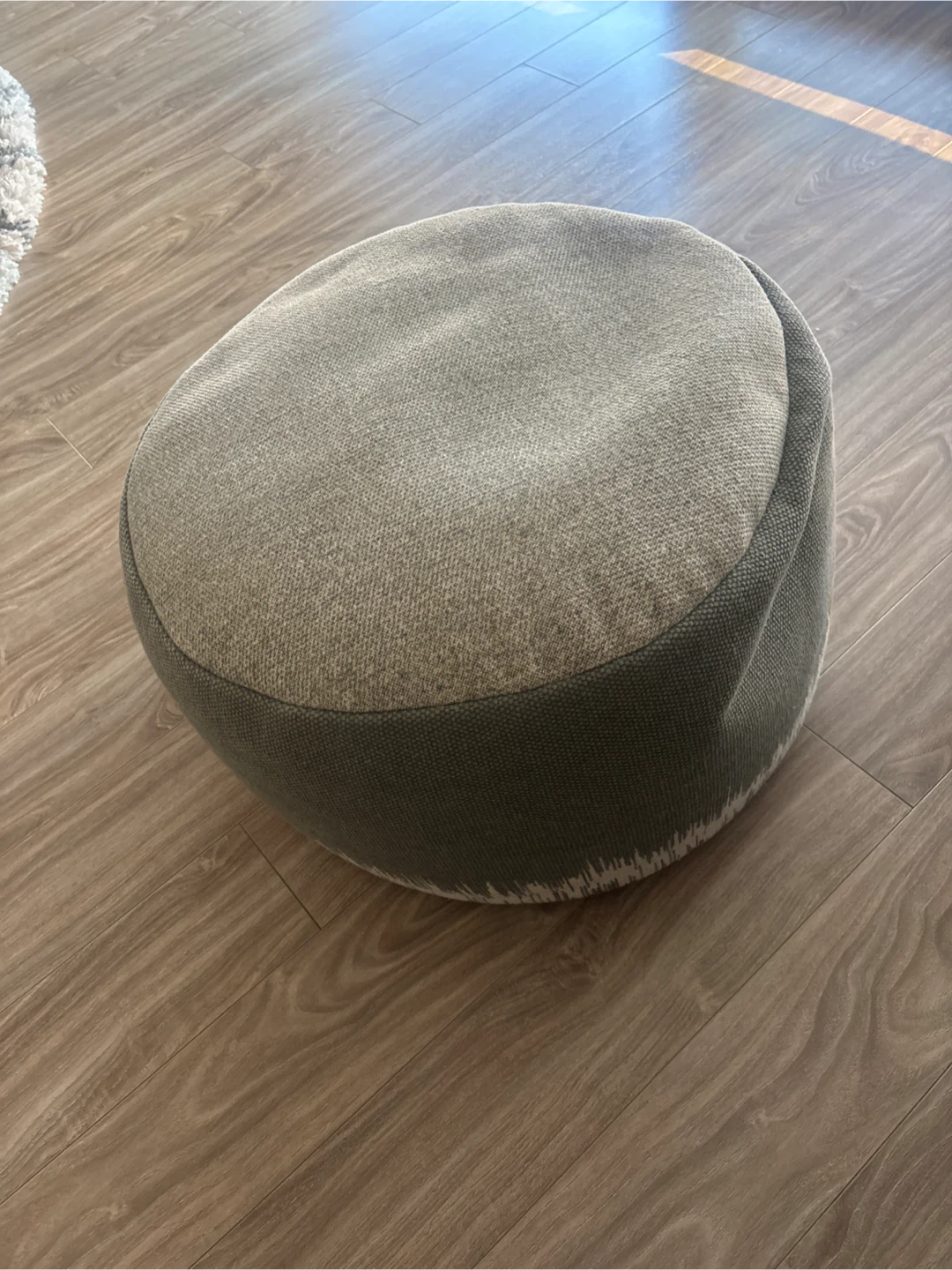Gray Pouf Ottoman - photo 2