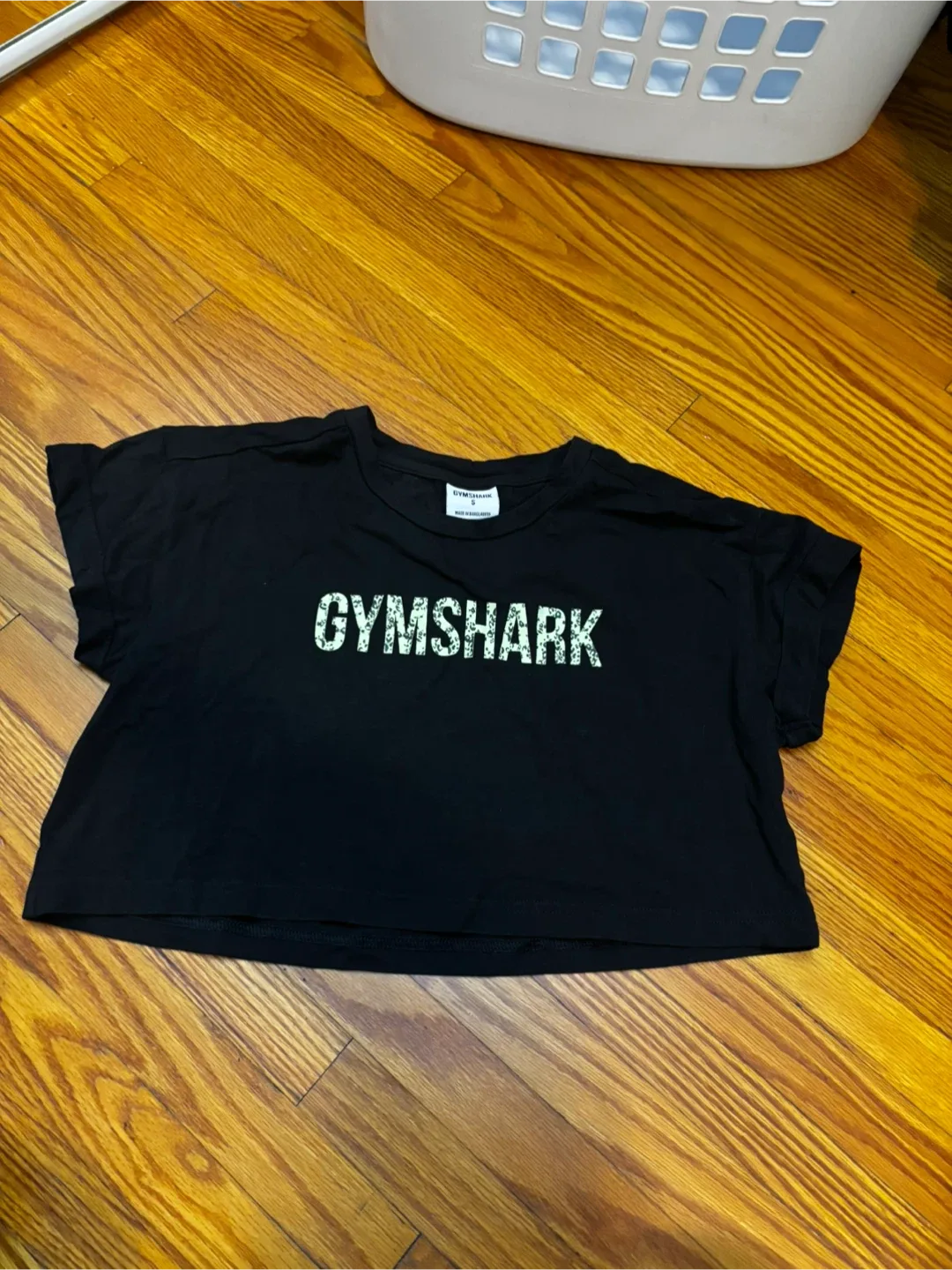 Gymshark Black Crop Top - Size S