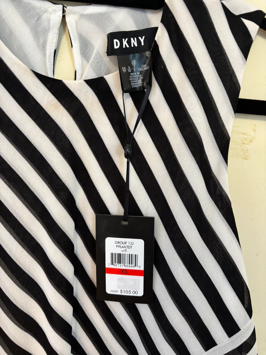 New DKNY Striped Sleeveless Top - Size XS - photo 3