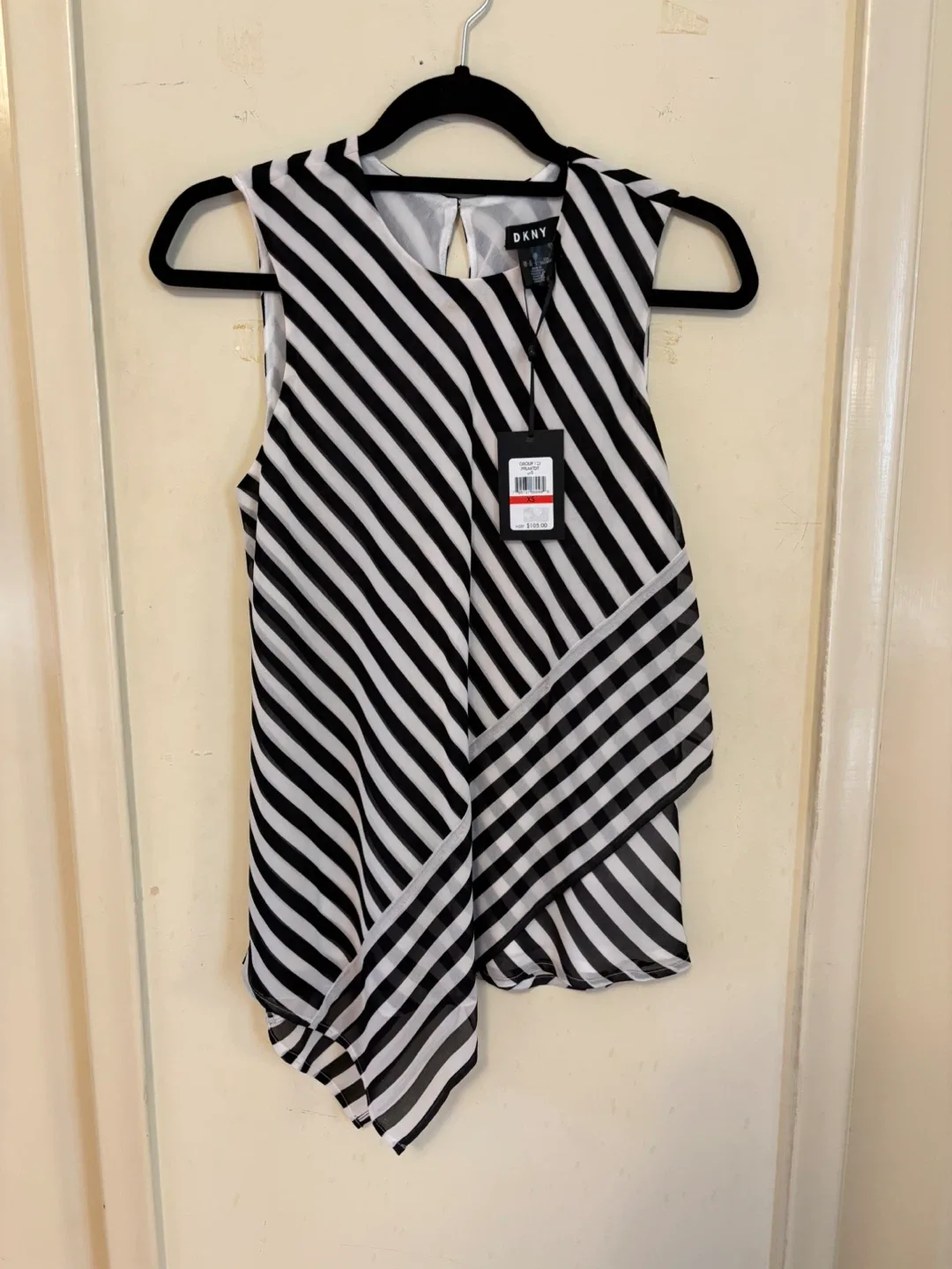 New DKNY Striped Sleeveless Top - Size XS