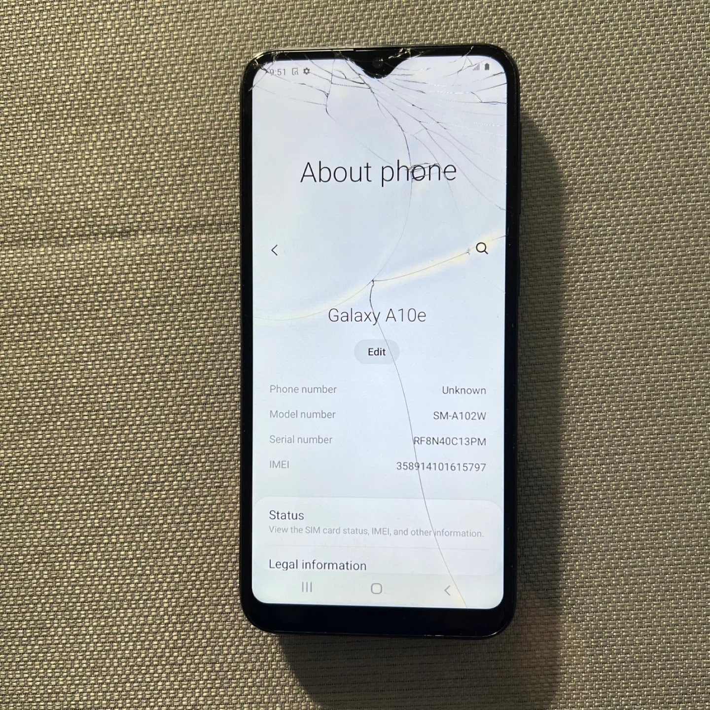 Samsung Galaxy A10e - Cracked Screen - photo 5