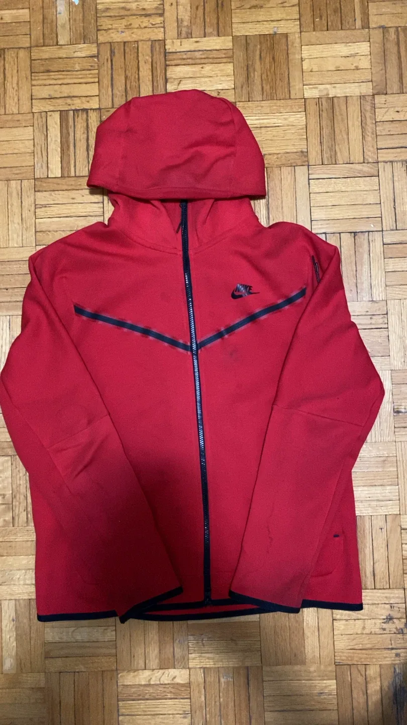 Nike Tech Fleece Red Hoodie