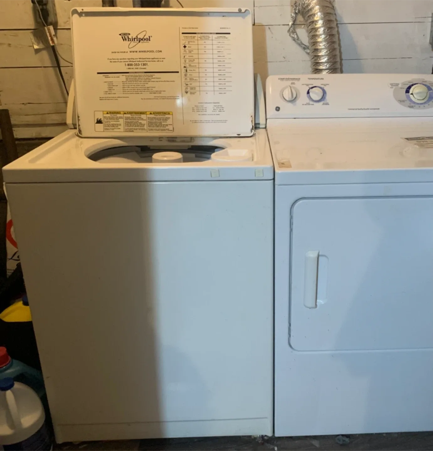 Whirlpool Washing Machine & GE dryer