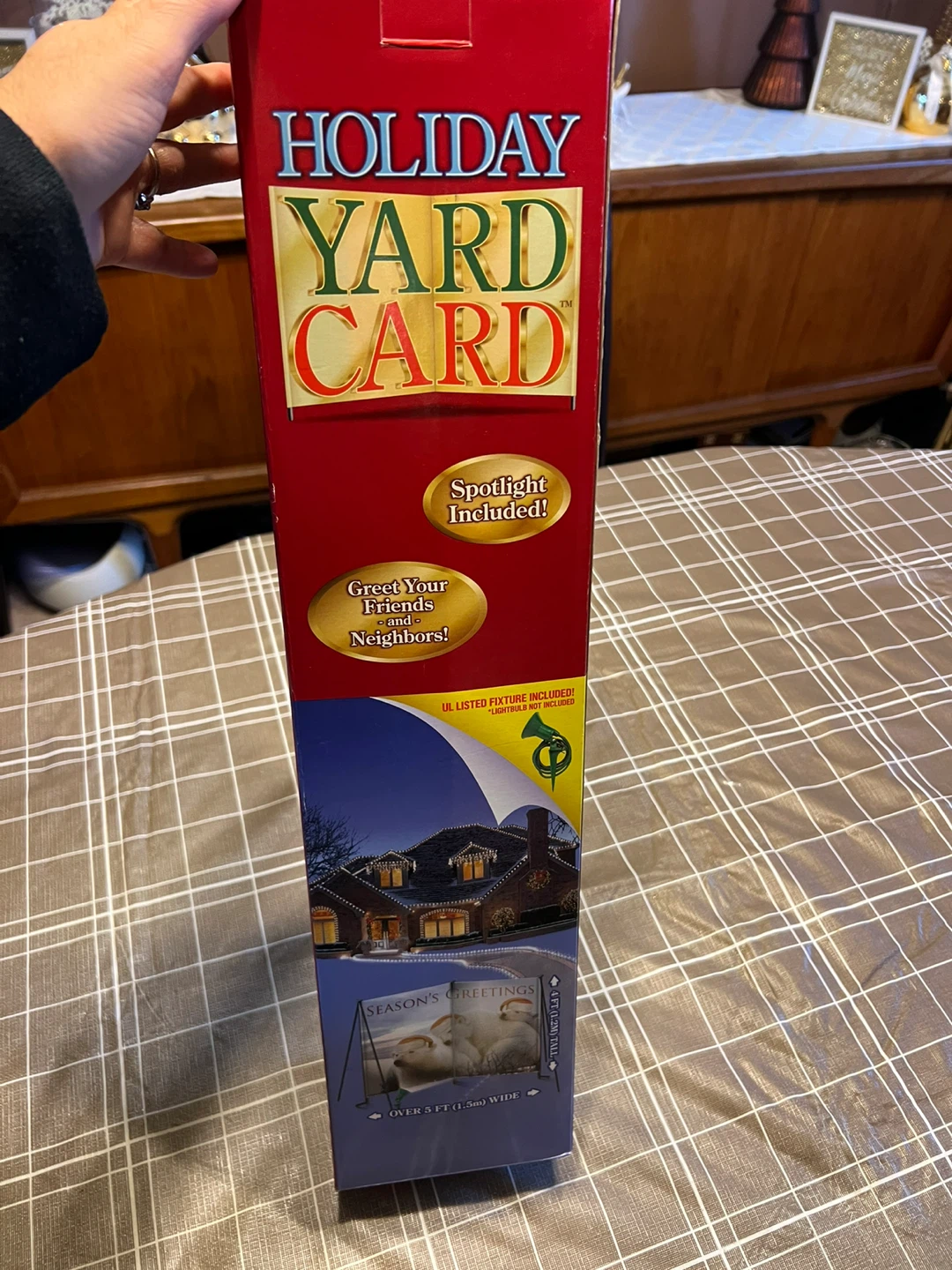 Outdoor 5’x 4’ Holiday Yard Card - Seasons Greetings - photo 3
